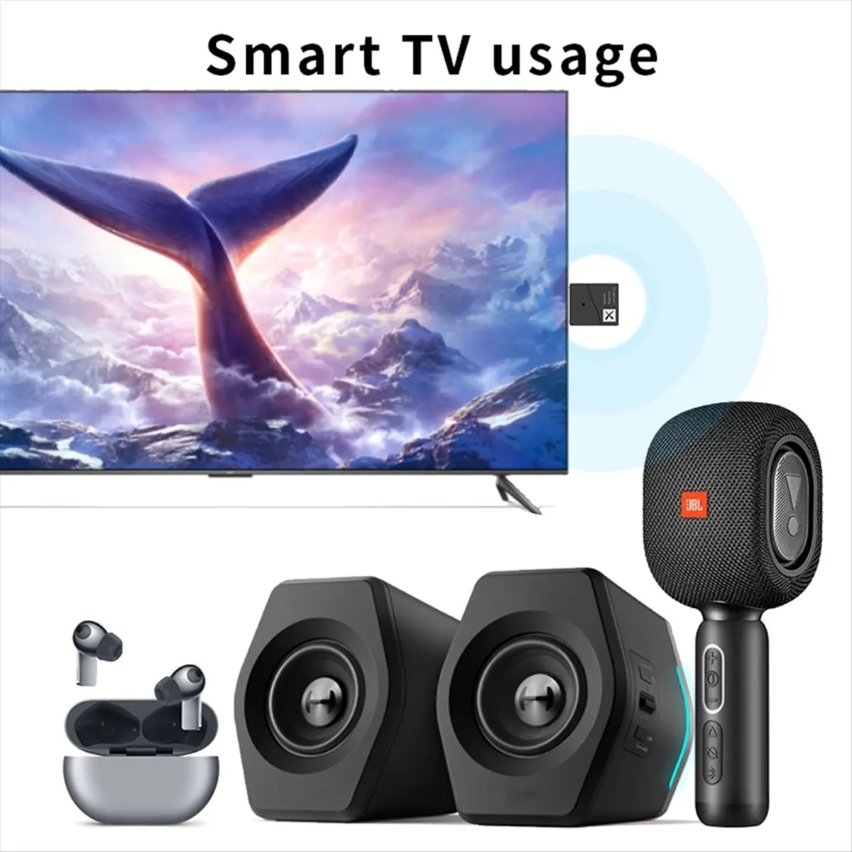 Bluetooth 5.2 Transmitter APTX HD LL USB Audio Adapter for PS4/5 BSBL