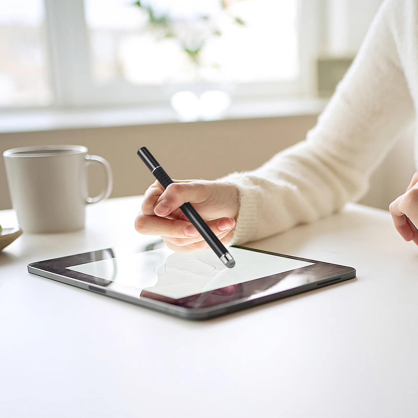 

5Pcs Mesh Fiber Stylus Pen Tips Universal Conductive Pen Tips for Drawing Writing Navigating on Touchscreens Refill Heads