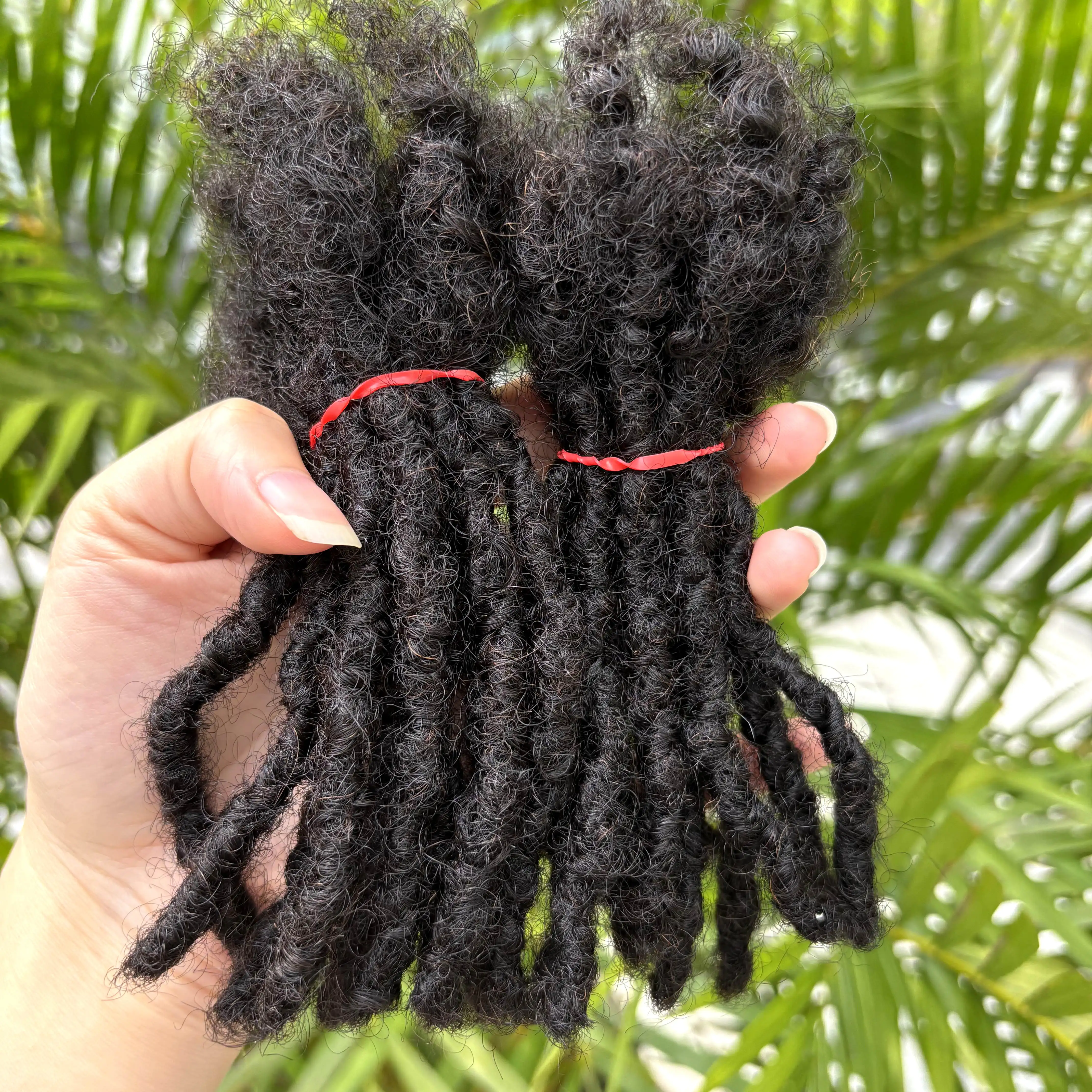0,1-0,6 cm 4-8 Zoll 100% Echthaar Inter-Loc-Extensions, handgefertigte Dreadlock-Extensions für Männer, Frauen und Kinder, können gefärbt werden – Detail 23
