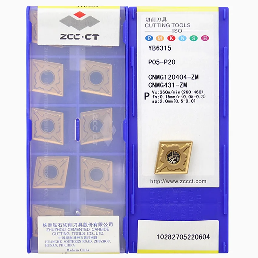 

CNMG120404-ZM YB6315/CNMG120408-ZM YB6315/CNMG120412-ZM YB6315 ZCC.CT CNC carbide inserts Turning inserts For Steel 10pcs/box