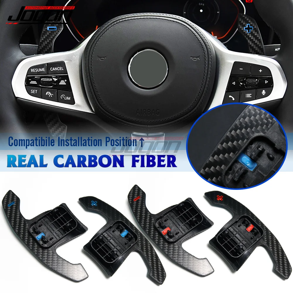 For BMW 1 2 3 4 5 6 7 8 Series F40 M135i F44 G42 G20 Blue Carbon Paddle Shifters Steering Wheel Extension Shifters Replacement