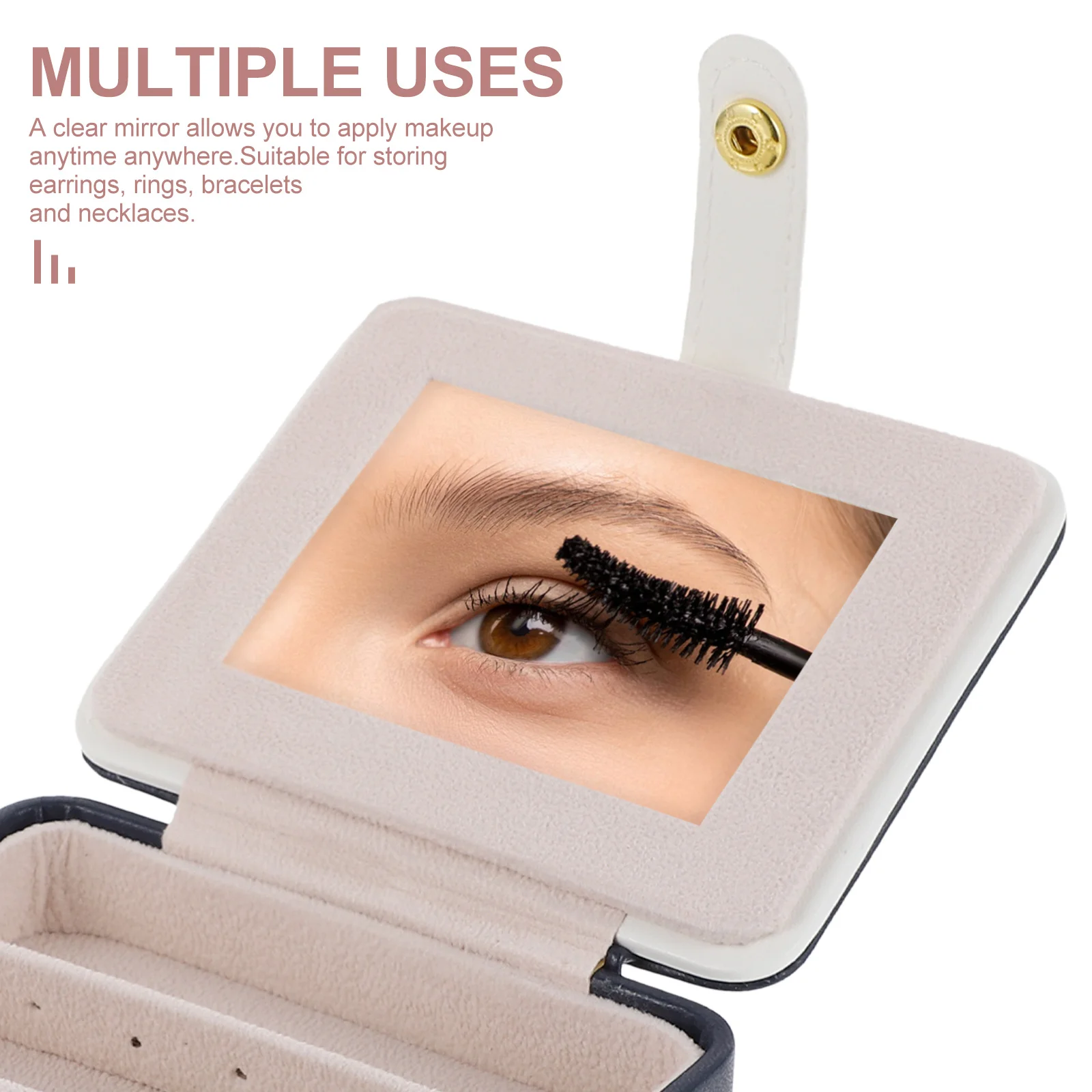 

Portable Double-Layer Jewelry Box Elegant Organizer for Rings Necklaces Earrings Home Storage Jewelry Box Necklace Rings Holder