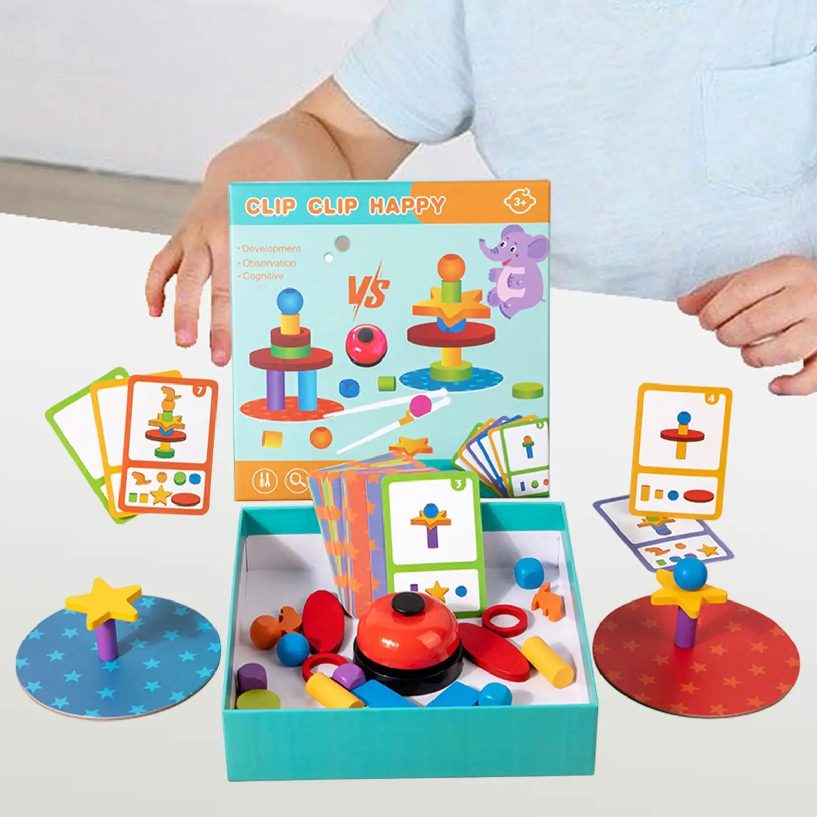 積み重ねと組み立て用の木製ブロックセット、3歳以上の子供向けの教育ゲーム