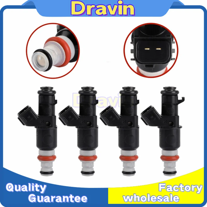 4PCS Fuel Injector Nozzle 16450-RAA-A01 16450RAAA01 16450 RAA A01 for 2003-2007 Honda CRV 2.4L