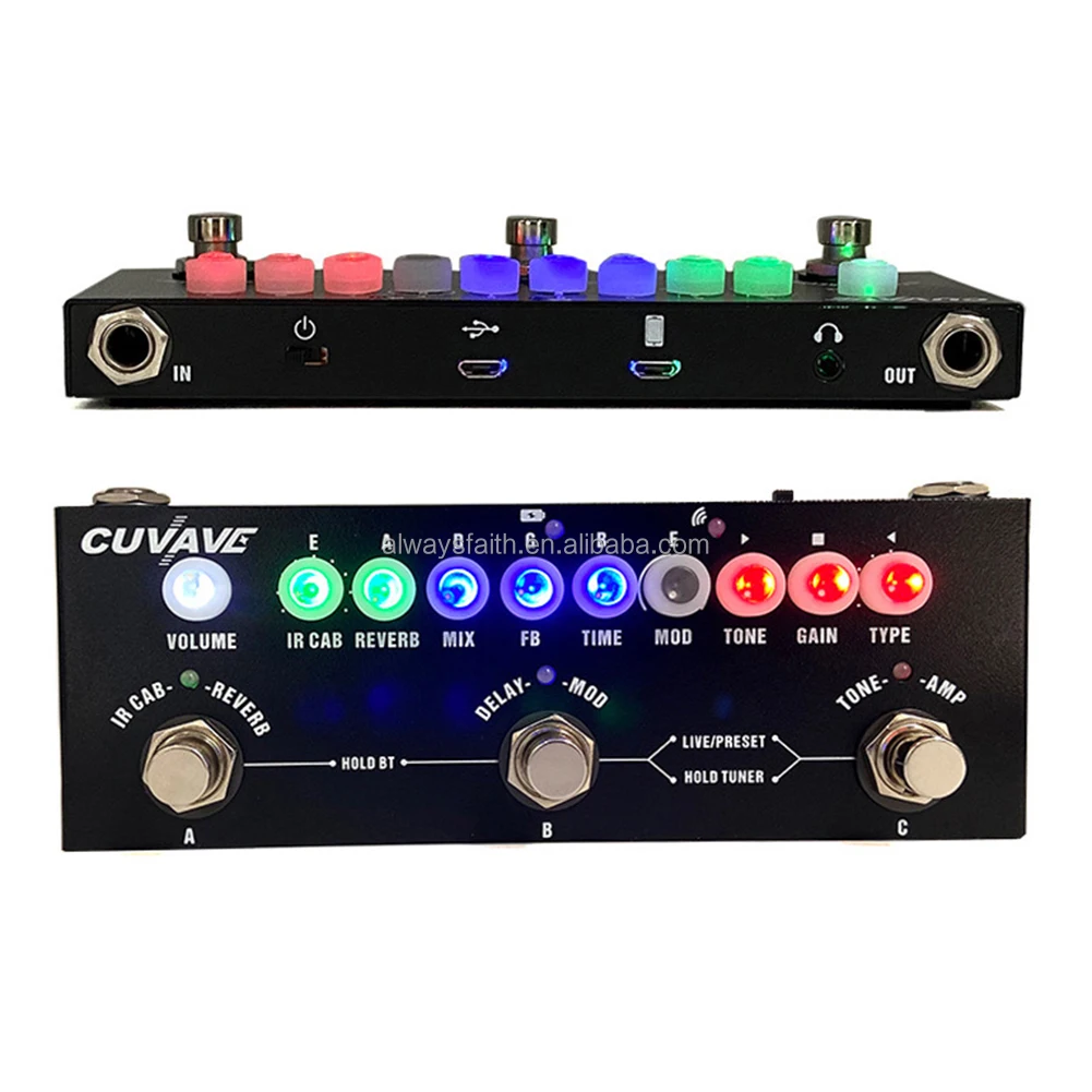 Cube Baby Guitar Effect Pedal Rechargeable Multi Effects Pedal Delay Chorus Phaser Reverb Effect Pedal Guitar Accessories