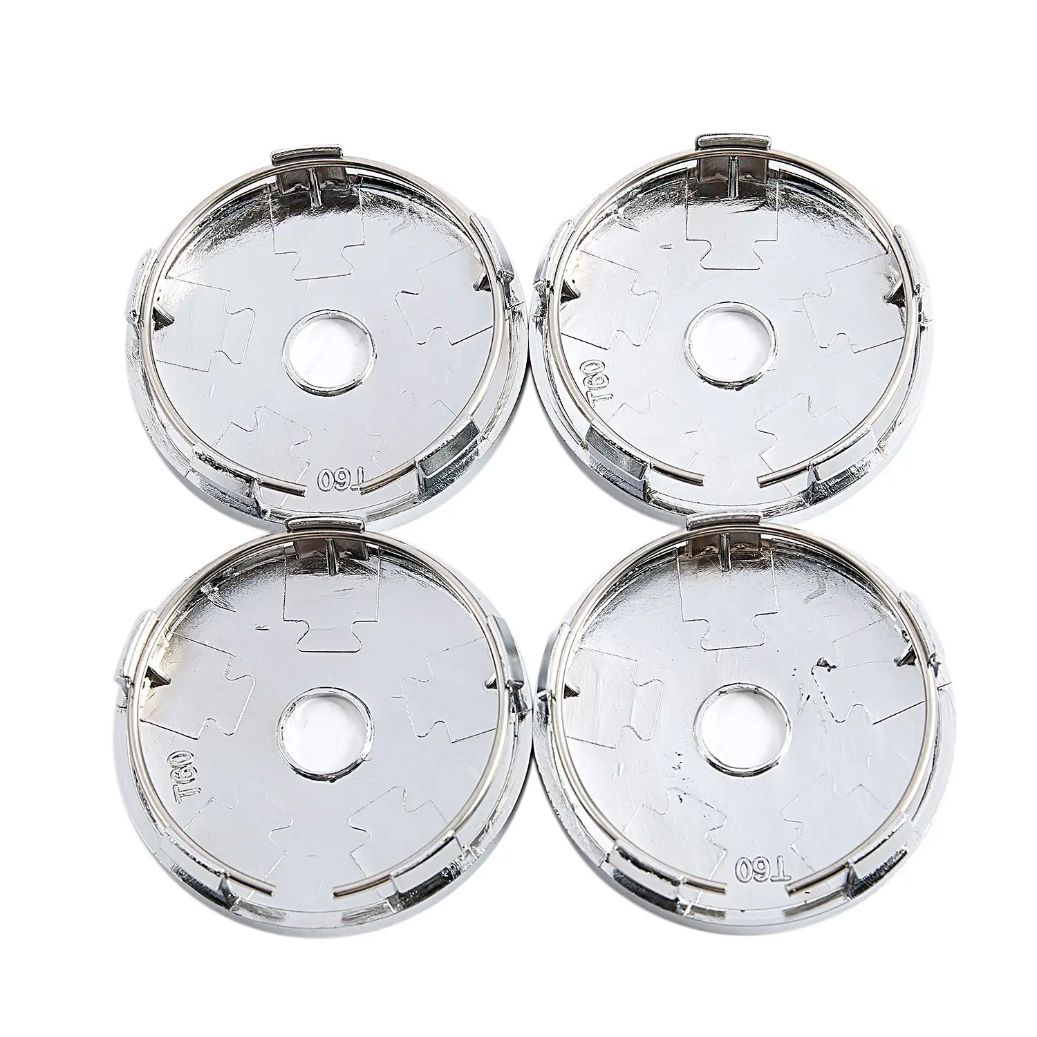 Set Of 4 Chrome Wheel Center Hub Cap Universal Car Plastic 60mm Tyre Trims