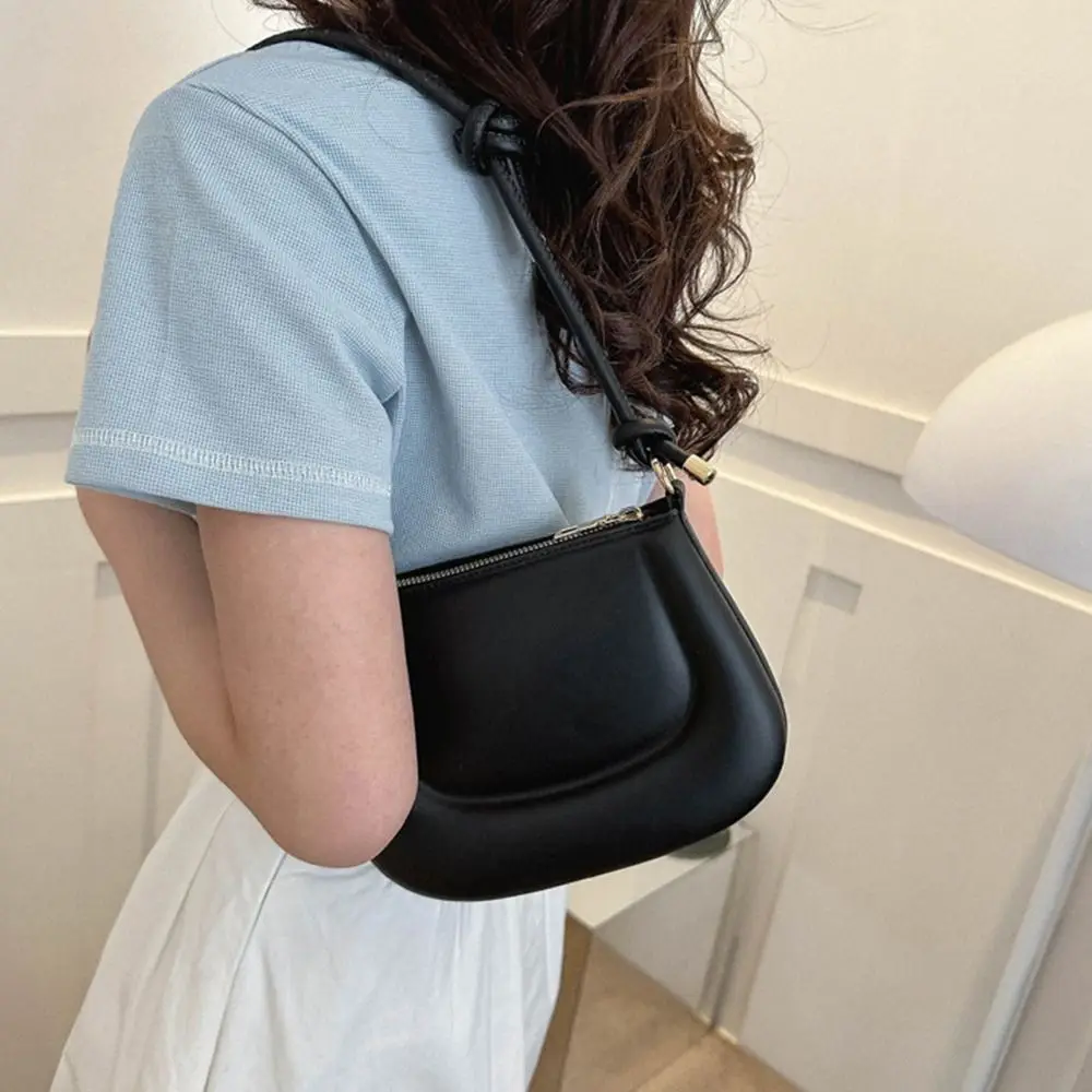 Candy Color Simple PU Underarm Bag Simple Simple Design Shoulder Bag Solid Color Handbag Crossbody Bag Portable All-match