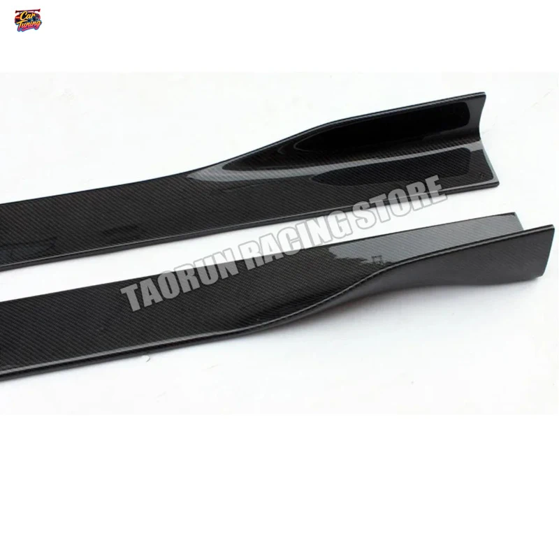 for BMW F87 M2 E90 E92 E93 F80 M3 F82 F83 M4 F10 M5 F12 F13 F06 M6 G80 G82 G83 100cm Carbon Fiber Side Bumper Extension Skirt view 6