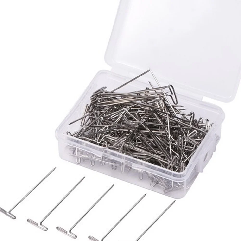 100 個シルバー T ピン 1.12 ミリメートル直径 14 ミリメートルヘッド幅クラフト T ピン固定編み物アクセサリーディスプレイボード縫製用