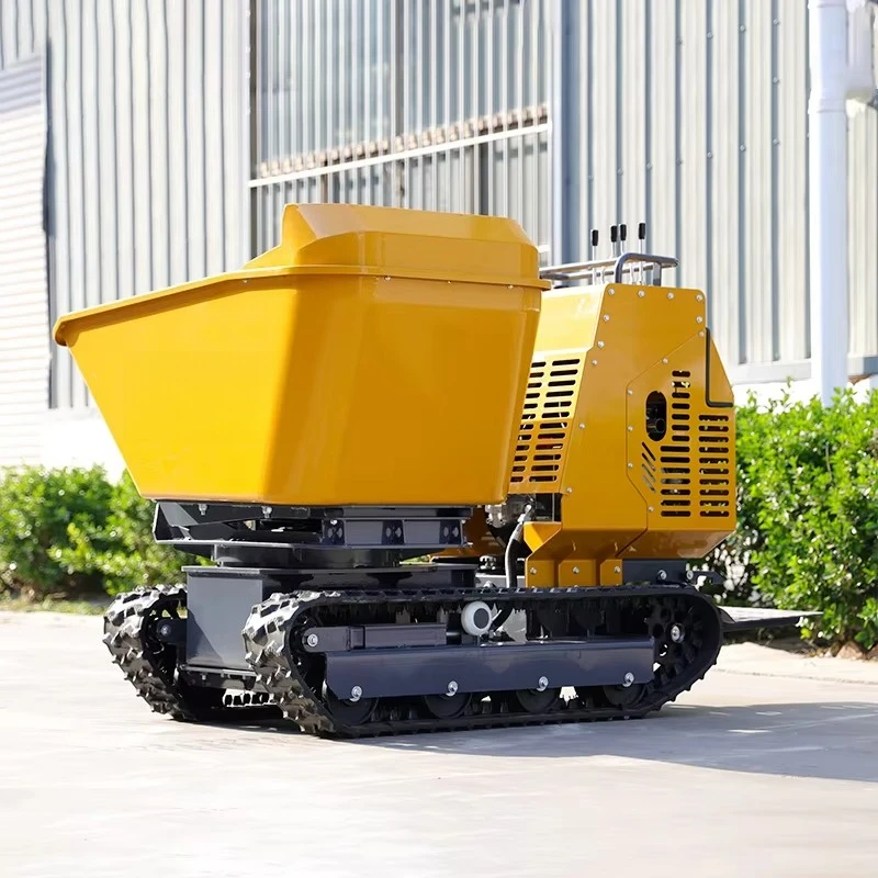 1.2Ton 180 Degree Rotation Side Unloading Mini Crawler Dumper Diesel Hydraulic Small Track Dumper Fast Shipping