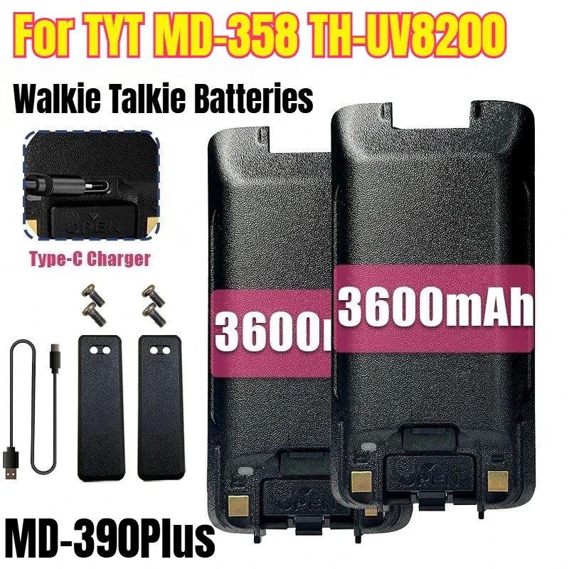

MD-390Plus 3600mAH Walkie Talkie Batteries for TYT MD-358 TH-UV8200