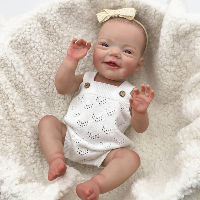 

48cm Full Body Newborn Baby Doll Lifelike Charlie Soft Touch Cuddly Reborn Baby Doll Multiple Layers Painting 3D Skin