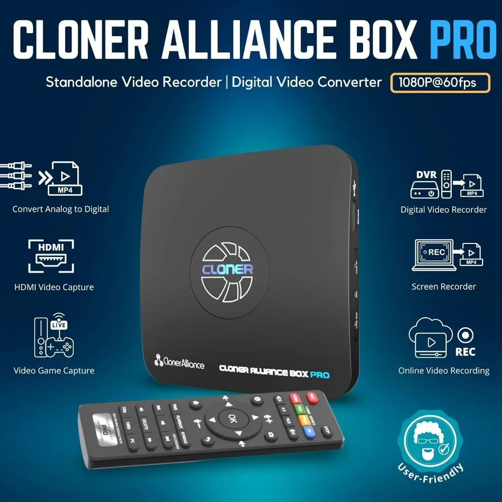 Video Recorder, Playback on TV. Digital Converter. Schedule Recording. No PC Required.