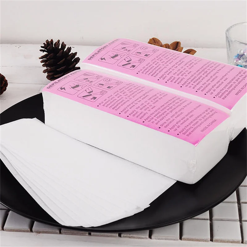 Wholesale High Quality 100/200/500/1000PCS Nonwoven Body Cloth Hair Remove Wax Paper Roll Hair Removal Epilator Wax Strip Paper
