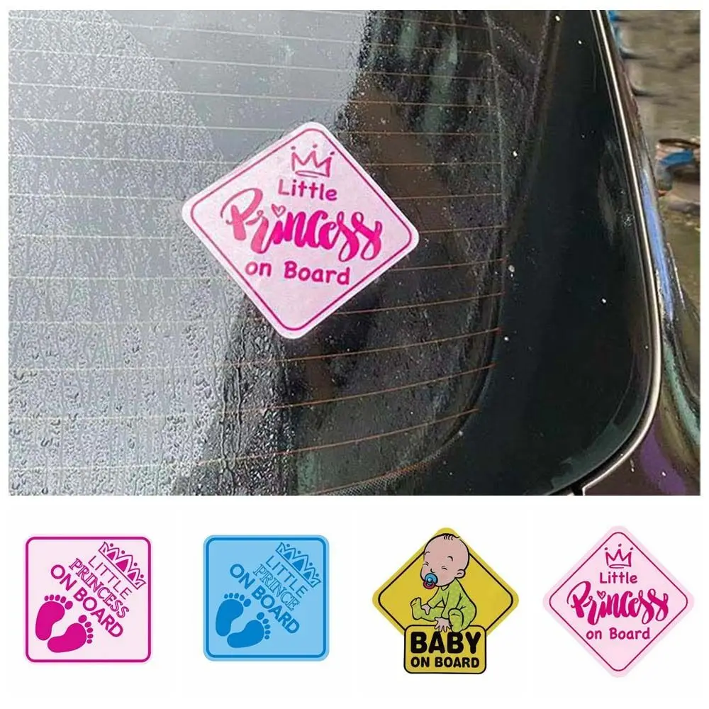 ملصق تزيين السيارة الطفل على متن ملصق تزيين جسم السيارة الأميرة الطفل تحذير ملصق للسائق ذاتية اللصق #5