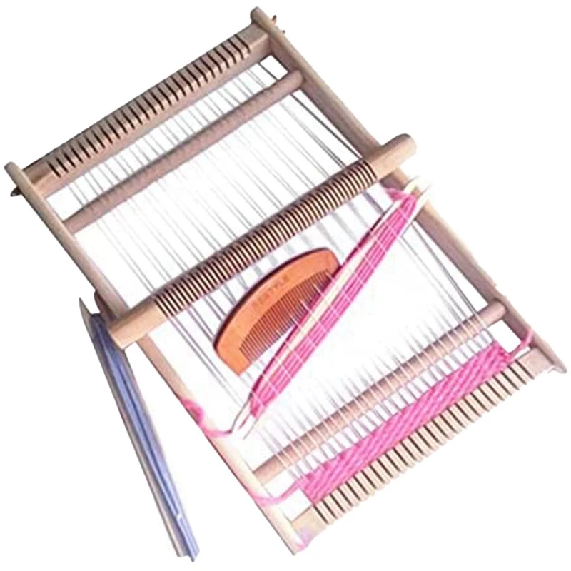 

Developmental Toys Knitting Loom DIY Weaving Kit DIY Kids Toys Wood Weaving Loom