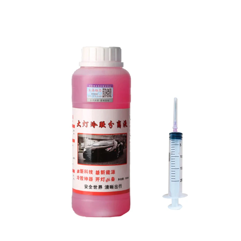 500ml ไฟหน้ารถกําจัดของเหลวแยกเลนส์กระจกไฟหน้ากาวเย็น Liquid ฟื้นฟู Refurbishmen รถฟื้นฟู