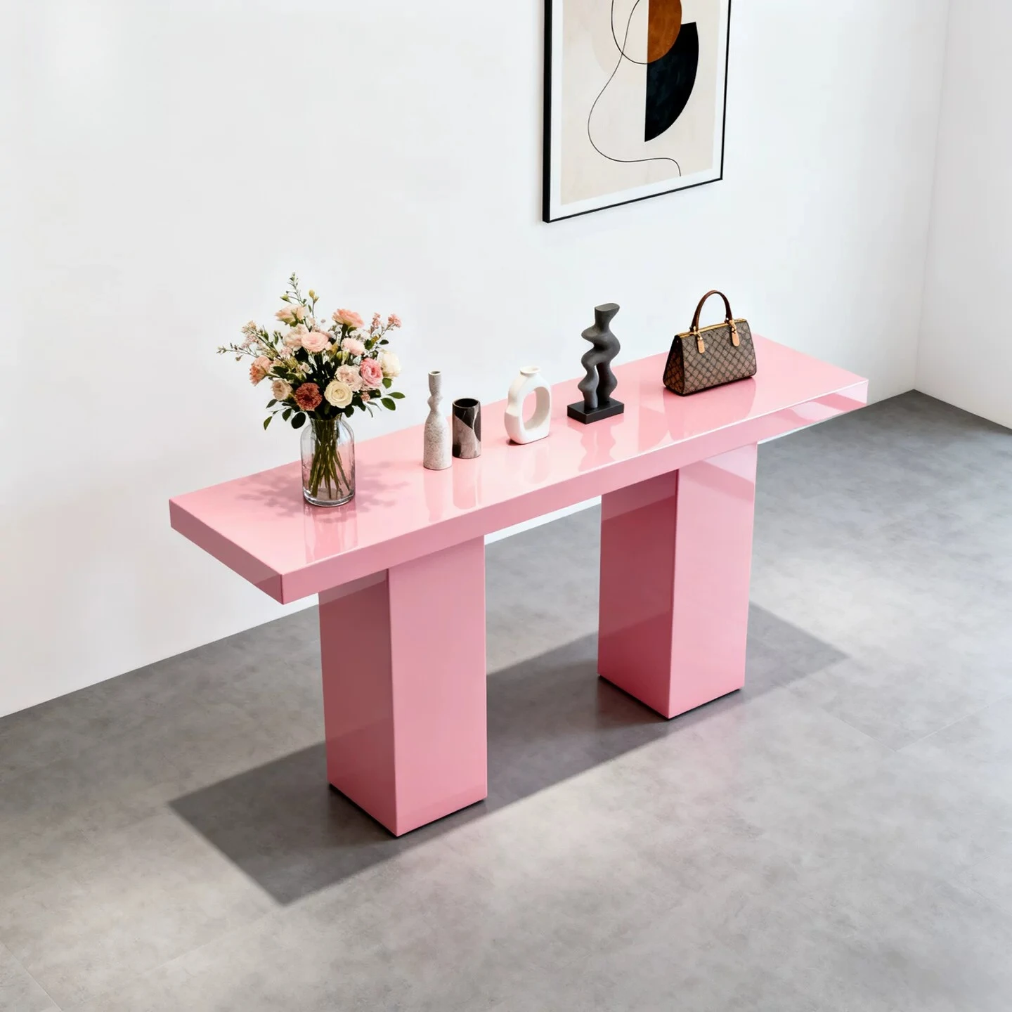 

Color wooden Nakajima table shoe store shoe display stand water table display rack special-shaped Nakajima table custom