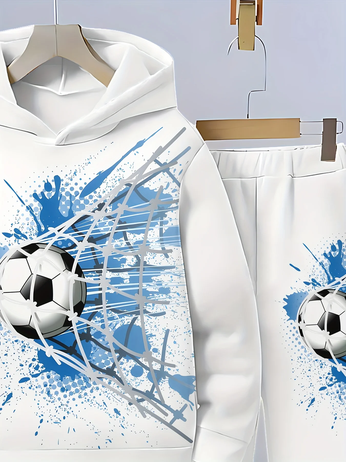 كرة القدم 3D طباعة البدلة البلوز الغابات النمر طباعة عارضة هوديي + الرباط عارضة السراويل 2PCS مجموعة الرجال النساء هوديي البدلة #6