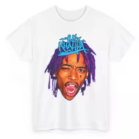 Wiz Khalifa Cool Face Rapper Rap Music T Shirt Full Sizes S 5Xl Multicolor