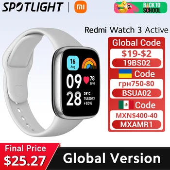 [World Premiere] Xiaomi Redmi Watch 3 Active 1.83'' LCD Display Blood Oxygen Heart Rate Bluetooth Voice Call 100+ Sport Modes