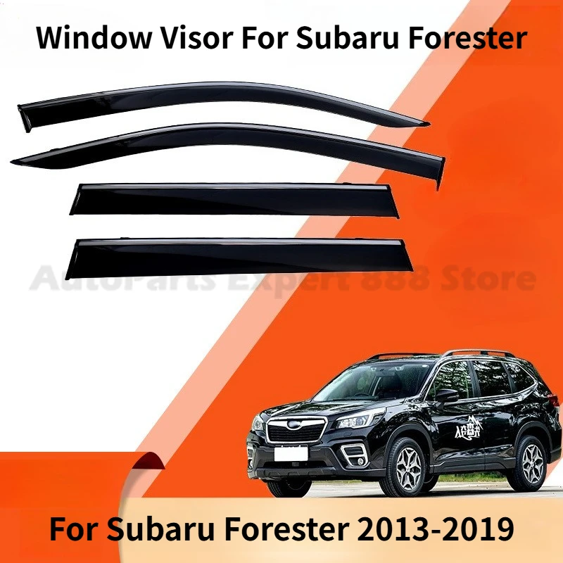 Modification Part Weather Shield For Subaru Forester 2013-2019 Window Visor Rain Guard Deflector Windshield Awning Trim