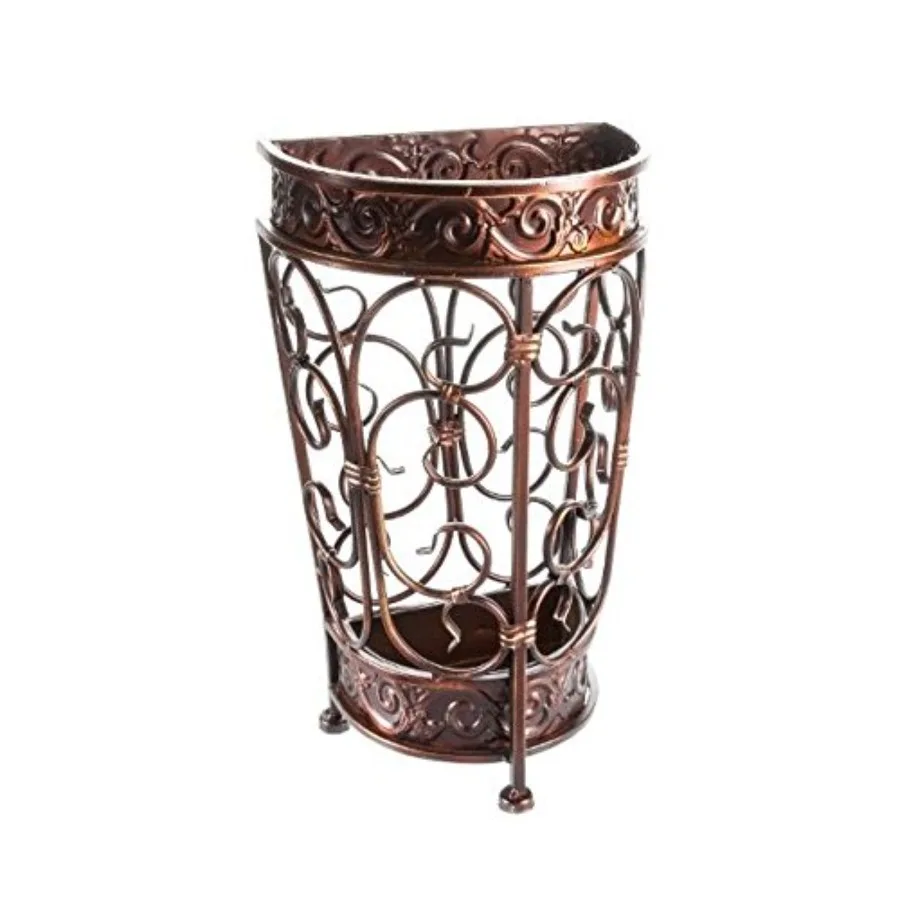 

Super Quality Umbrella Stand, Umbrella Holder, Antique Look Metal, Entry Hallway Décor, Wallside Style, w/Removable Drip Tray