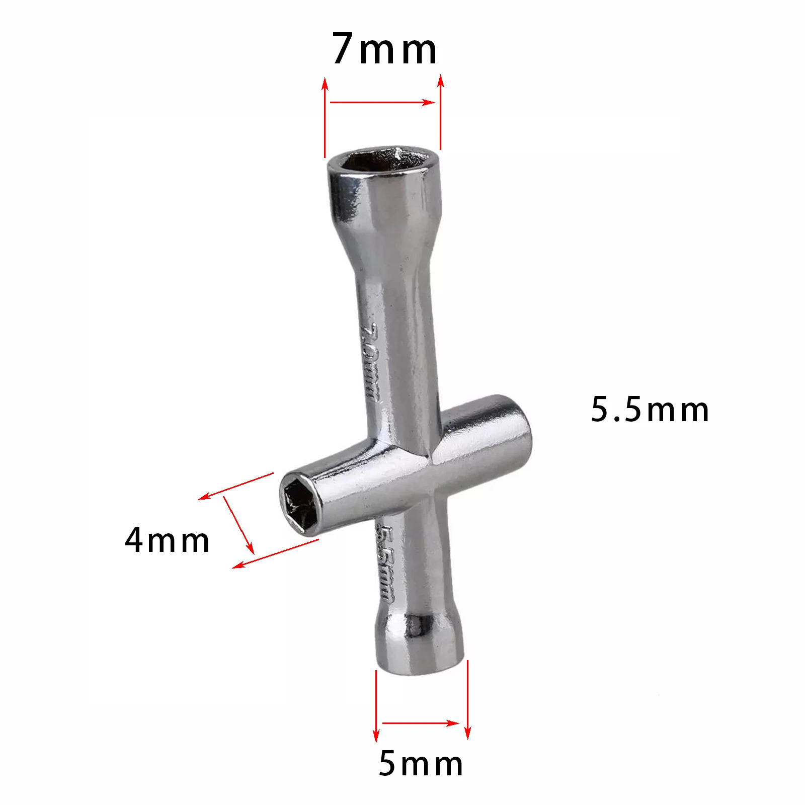 2pcs 4mm 5mm 5.5mm 7mm Cross Wrench Hex Socket Repair Tools For Traxxas 1/10 Hsp Tamiya Hpi Kyosho Rc Car D90 Scx10 Rc Crawler