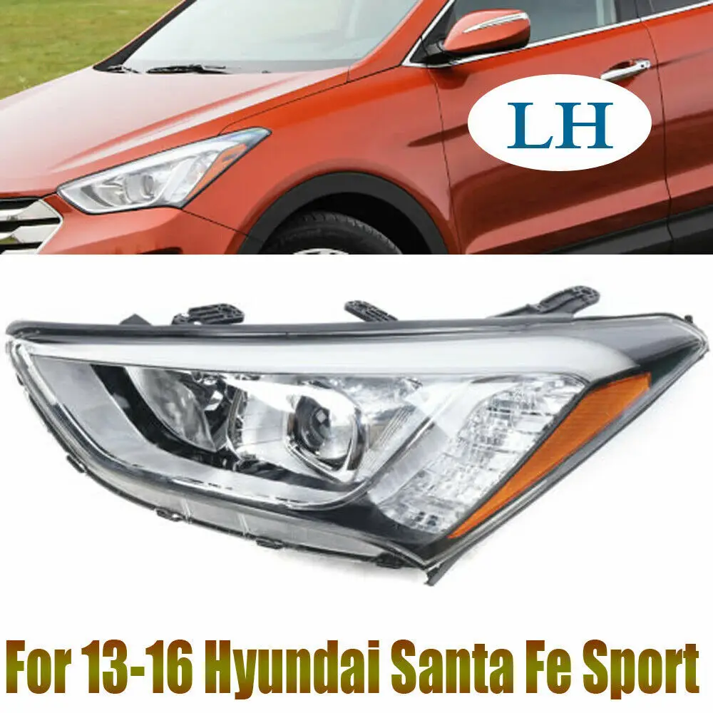 For 2013 2014 2015 2016 Hyundai Santa Fe Headlight Headlamp Left Side/ Right Side/ 1 Pair (Right+Left) 92101-4Z010