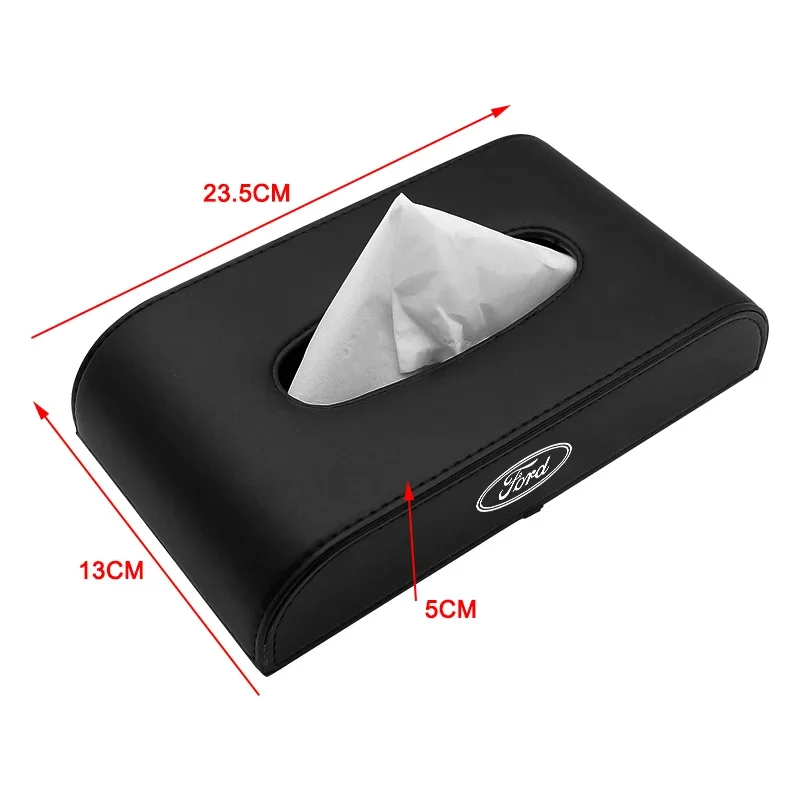 Car Styling Car Logo Tissue Box Car Accessories For Ford Fiesta EcoSport ESCORT Ranger Mondeo Mustang FOCUS 2 3 4 5