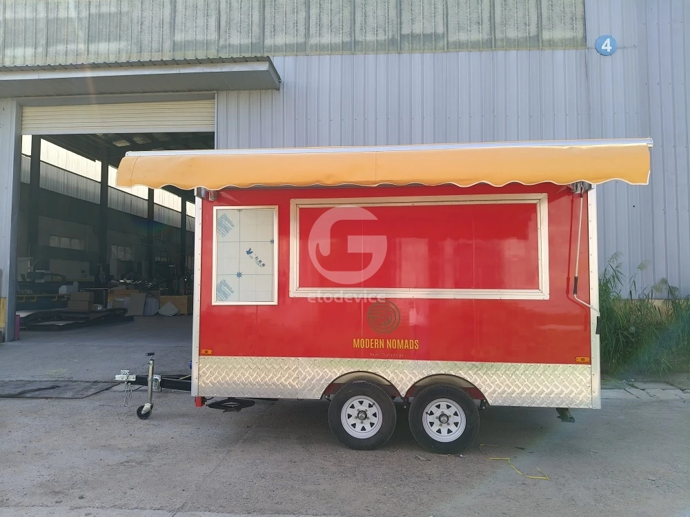 Brand New Food Truck with Solar Panel Unique Customer Custom Design Commercial Food Trailer for Sale