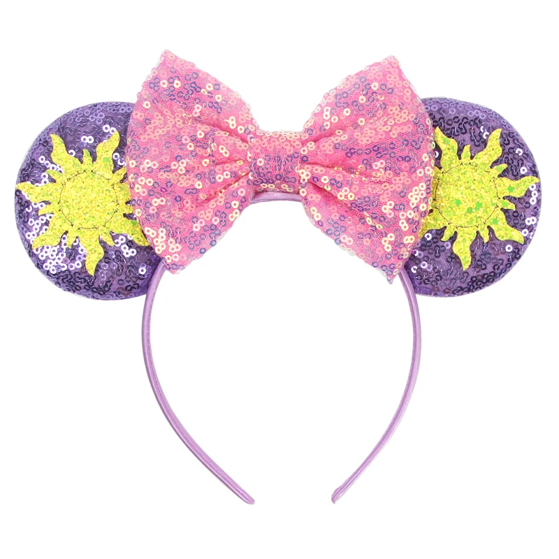Diadema con Orejas de Ratón y Lentejuelas, Diseño Floral, para Niñas y Adultas, Accesorio para el Cabello, Disfraz de Princesa, Halloween, 2026