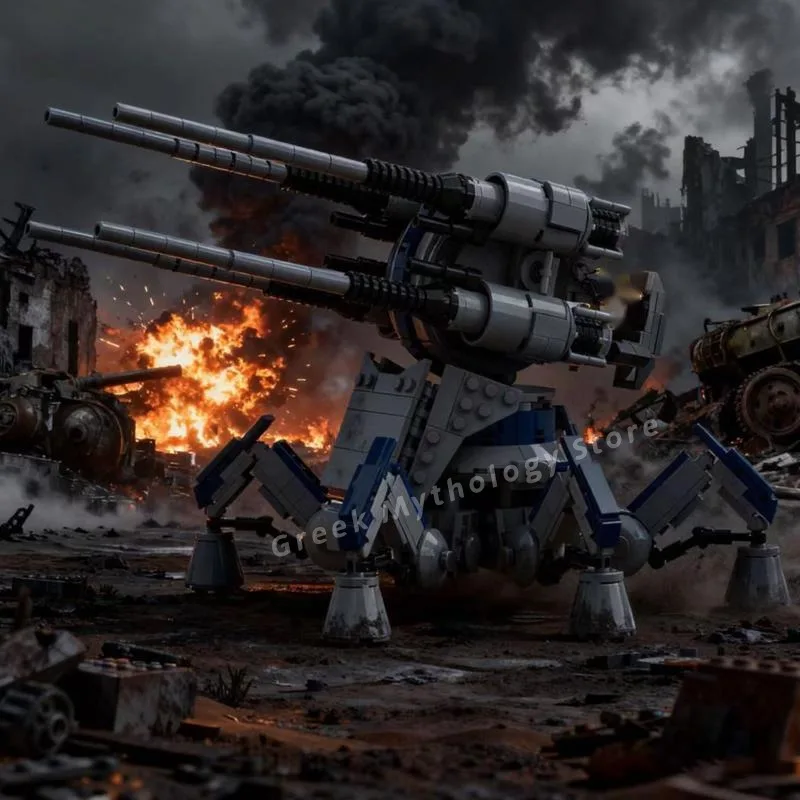 

Новый анти-самолет артиллерийский строительный блок, модель игрушки, анти-авиационный артиллерийский орнамент, коллекция строительных блоков, модель игрушки в подарок