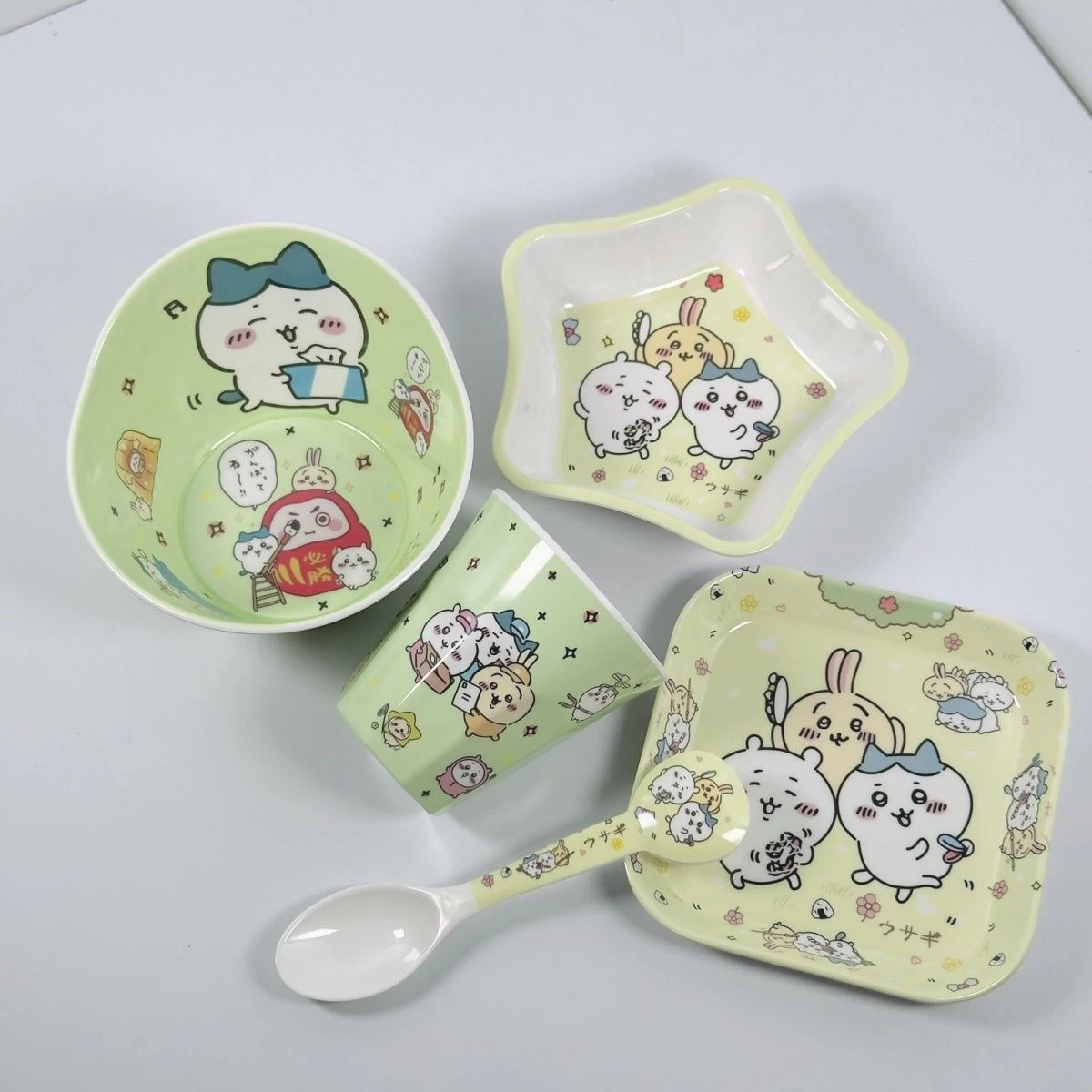 Cute Chiikawa Baby Bowl Childrens Melamine Household Utensils Cartoon Student Cute Tableware Anti-scald Durable