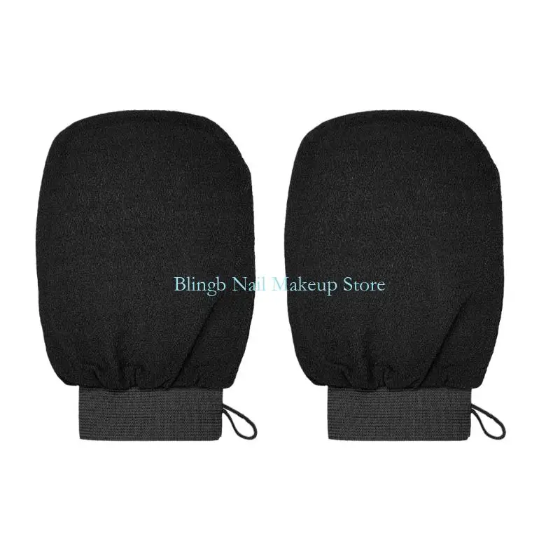 28TA 2 Pieces Textured Exfoliator Gloves Deep Cleansing Scrub Mitts for Shower Routine