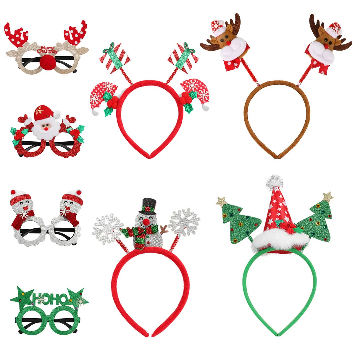 

Christmas Headbands Decorations Costume Party Eyewears Headwears Clothing Glasses