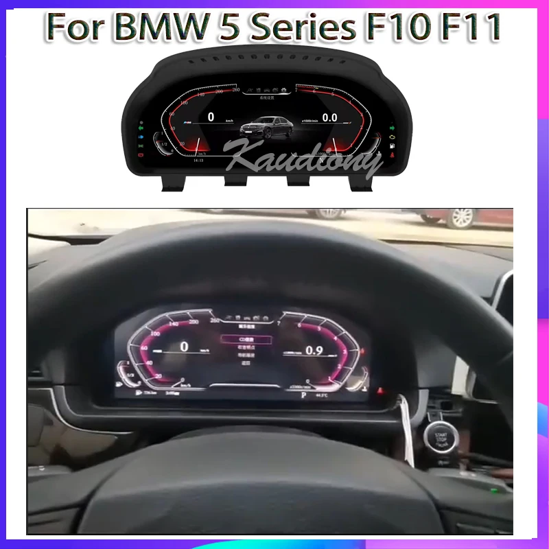 

Kaudiony For BMW 5 Series F10 F11 Car Digital Dashboard LCD Display Car Multimedia Speedometer Dashboard 12.3 inch 2013-2017