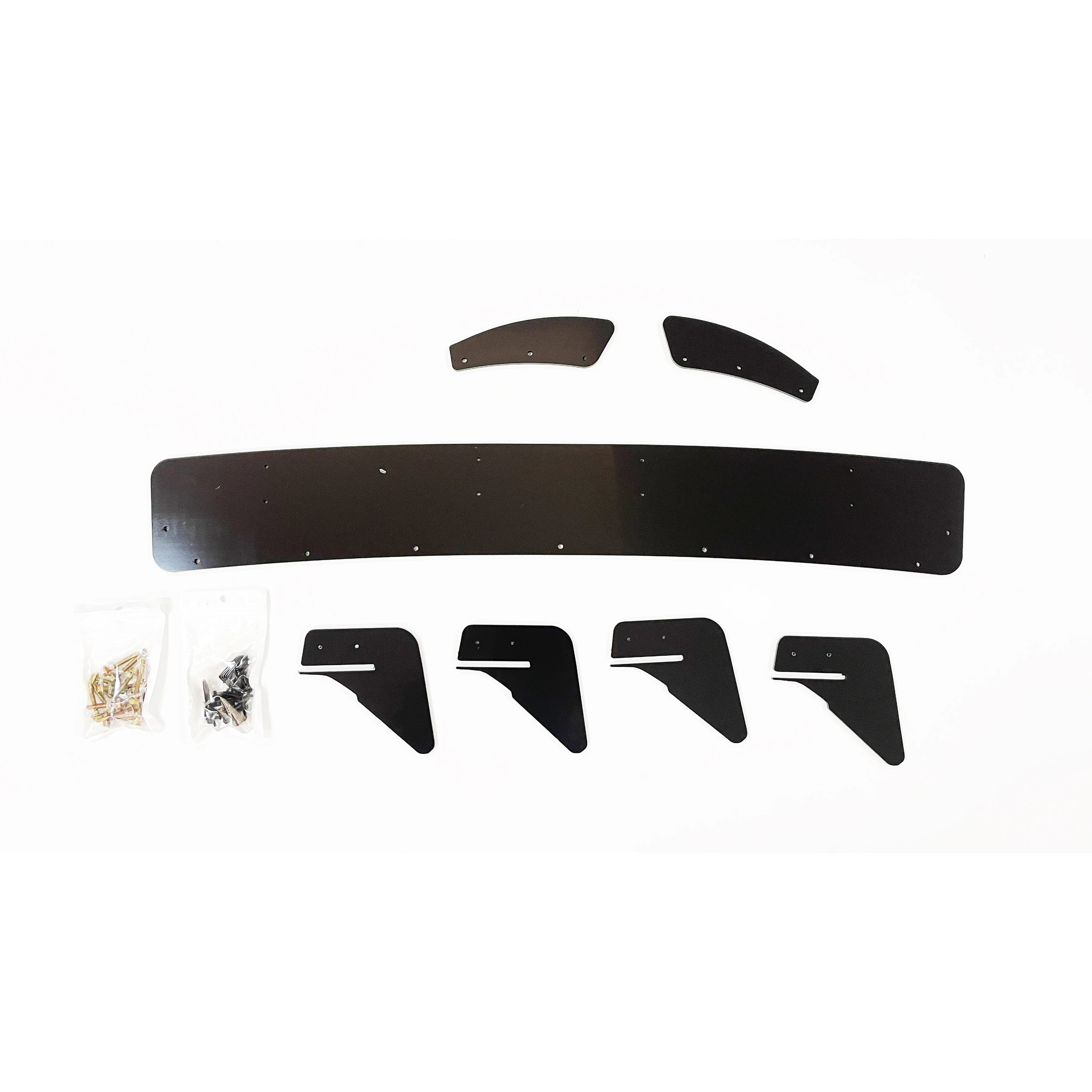 4 Fins Rear Bumper Diffuser Side Splitters Spoiler Lip For VW Golf 7 MK7 GTI 2013-2016 ABS Gloss Black