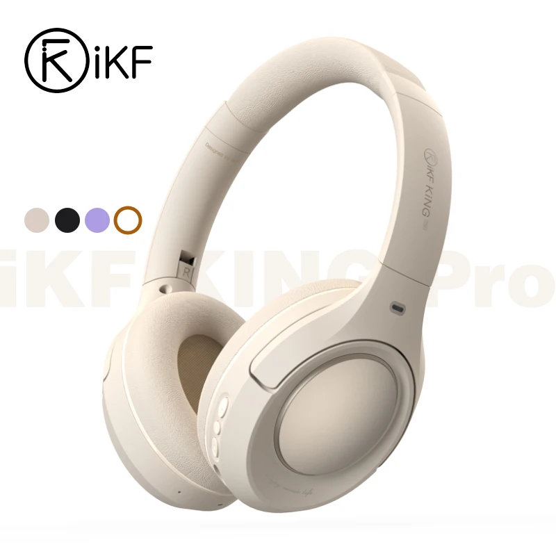 

Беспроводные наушники iKF King Pro с активным шумоподавлением, Bluetooth, 125 ч воспроизведения, с микрофоном, Накладные наушники, Проводная игровая гарнитура