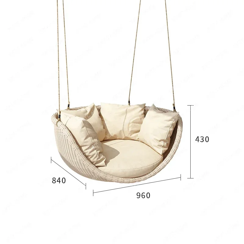 

Outdoor Swing Basket Glider Indoor Balcony Leisure Rattan Terrace Rattan Chair Single Indoor Nordic Rocking Chair