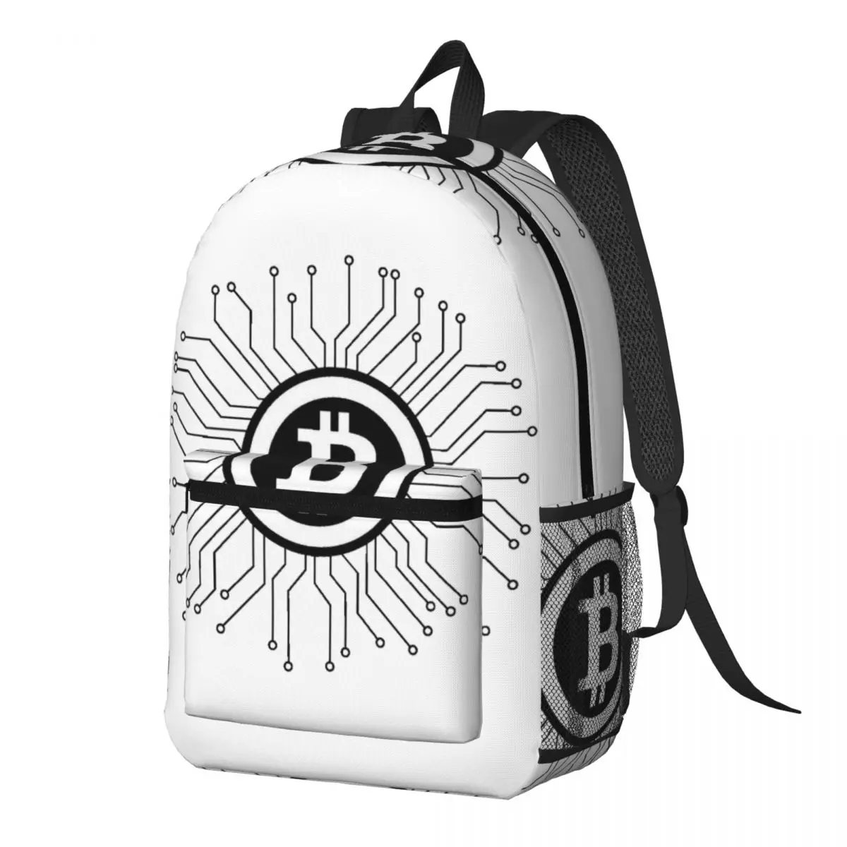 

Bitcoin BTC Crypto Currency Backpack Daypack Large Capacity Kids BookBag School Bag Shoulder Bags for Men Women