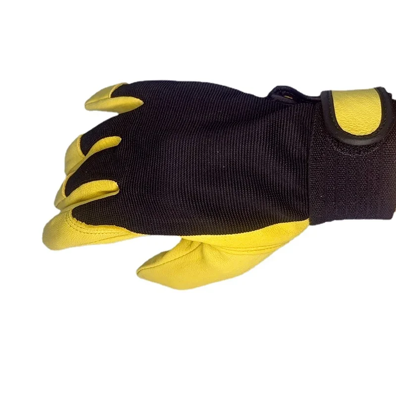 Gants de travail en cuir résistant à l\'usure, assurance du travail, épais, gants de protection, site de transport, réparation de machines, gants