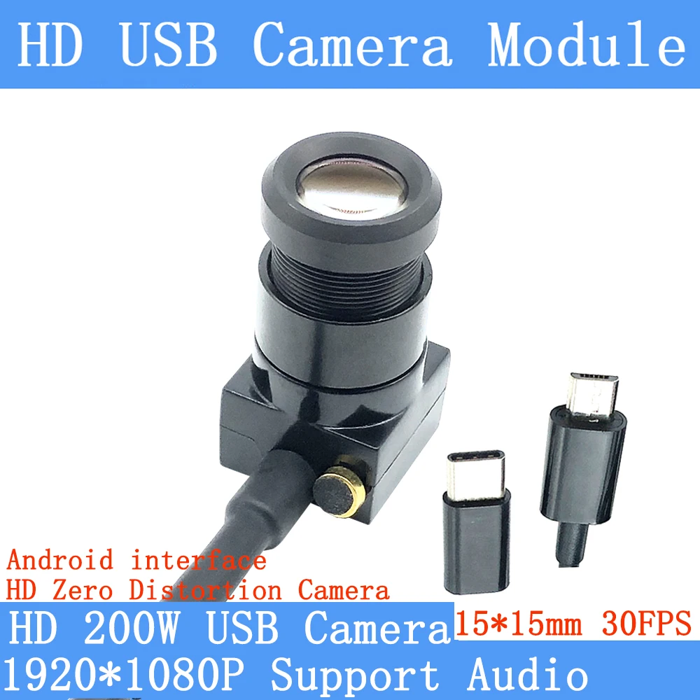 

Модуль USB-камеры Full HD 1080P 30FPS с объективами 16 мм и 25 мм, 2 МП, USB-веб-камера для видеонаблюдения с поддержкой аудио, интерфейсом OTG UVC для Android