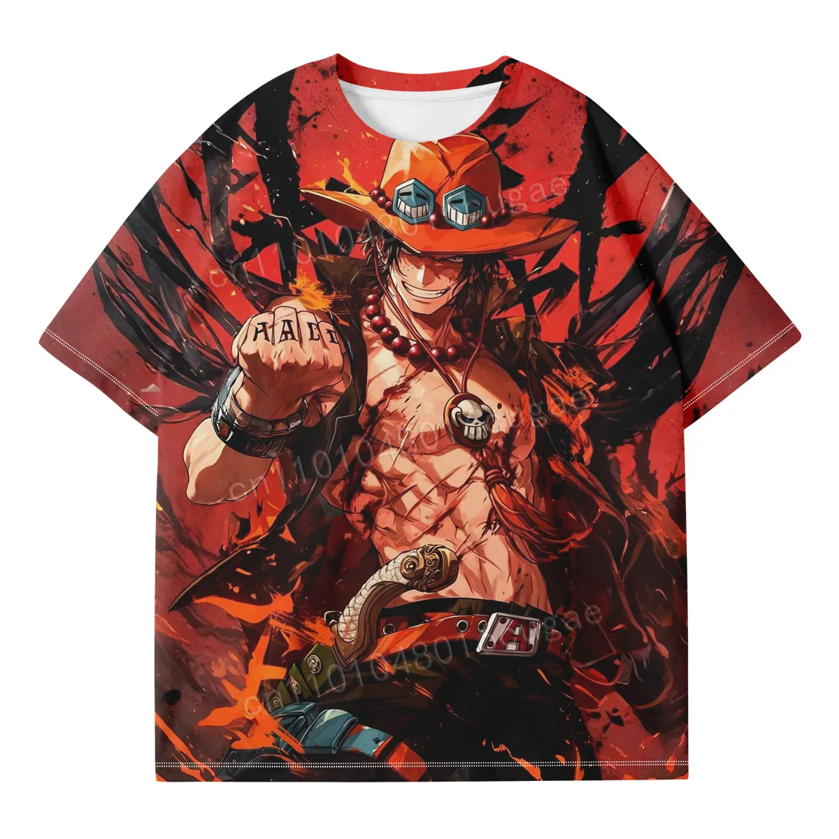 

One Piece Pirate Empress Zoro Kids Fashion Style Short-Sleeved T-Shirt Printed Cartoon Pattern Youth Casual Breathable T-Shirt
