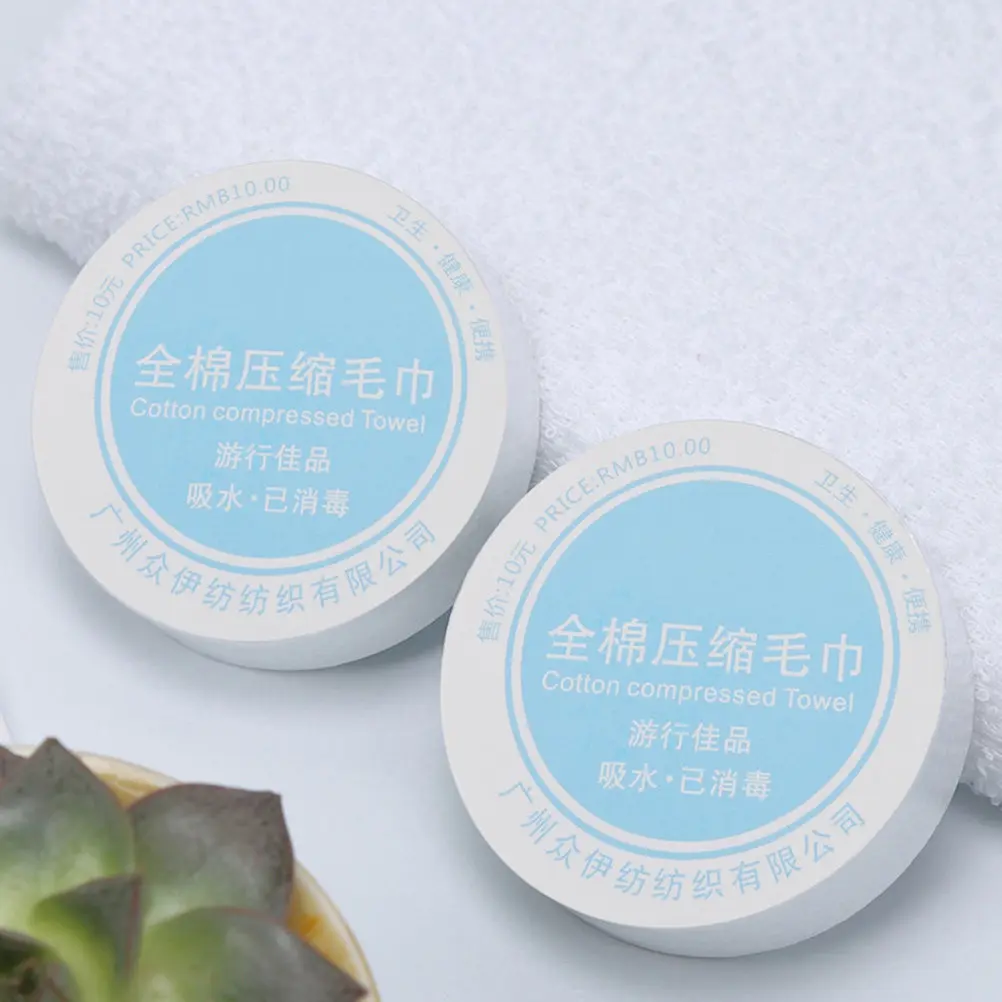 5Pcs Portable Compressed Towels Eco Friendly Cotton Facial Body Sensitive Skin Travel Outdoor Camping Hiking Boating Disposable
