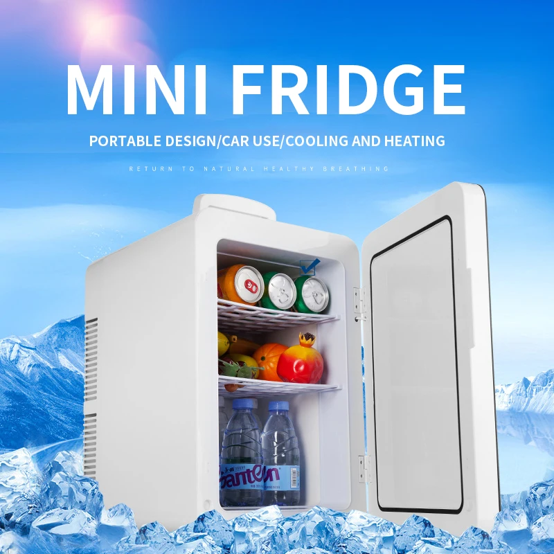 24l geladeira do carro armário de aquecimento de bebidas mini dormitório estudante refeições em casa geladeira armário quente e frio freezer 220v/12v
