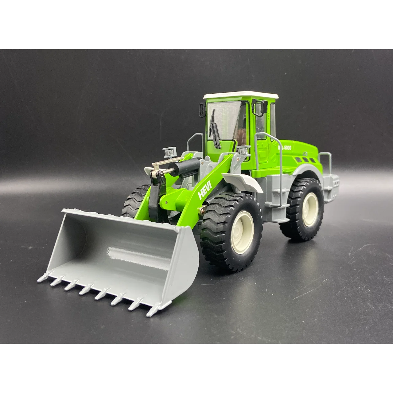 Diecast HEVI 1:35 Escala GEL-5000 Empilhadeira Lítio Bateria-alimentada Roda Carregador Elétrico Bulldozer Liga Modelo de Carro Colecionável