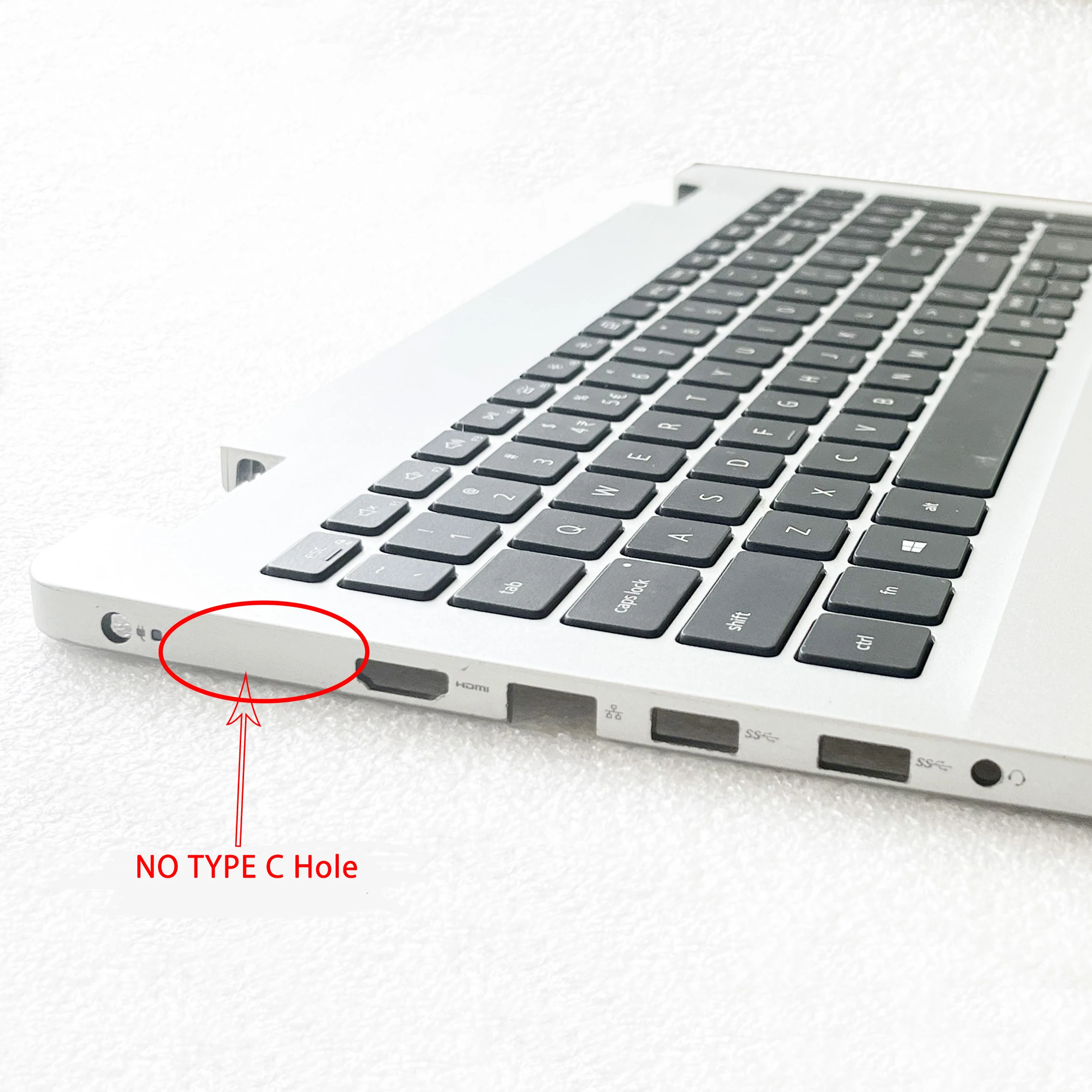 Imagem -04 - Teclado Original dos Eua para Dell Inspiron 15 5593 P120g Laptop Palmrest Top Capa Superior de Prata 00wnm6 07g0rn 0v5jhc 95 Novo