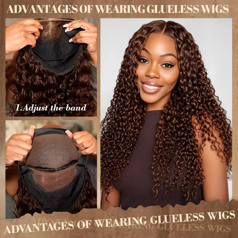 موجة المياه الشوكولاته براون الدانتيل شعر مستعار أمامي موجة عميقة شعر مستعار شعر الإنسان 13x6 220% الكثافة شعر مستعار مجعد شعر الإنسان البني الباروكات قبل قطعها