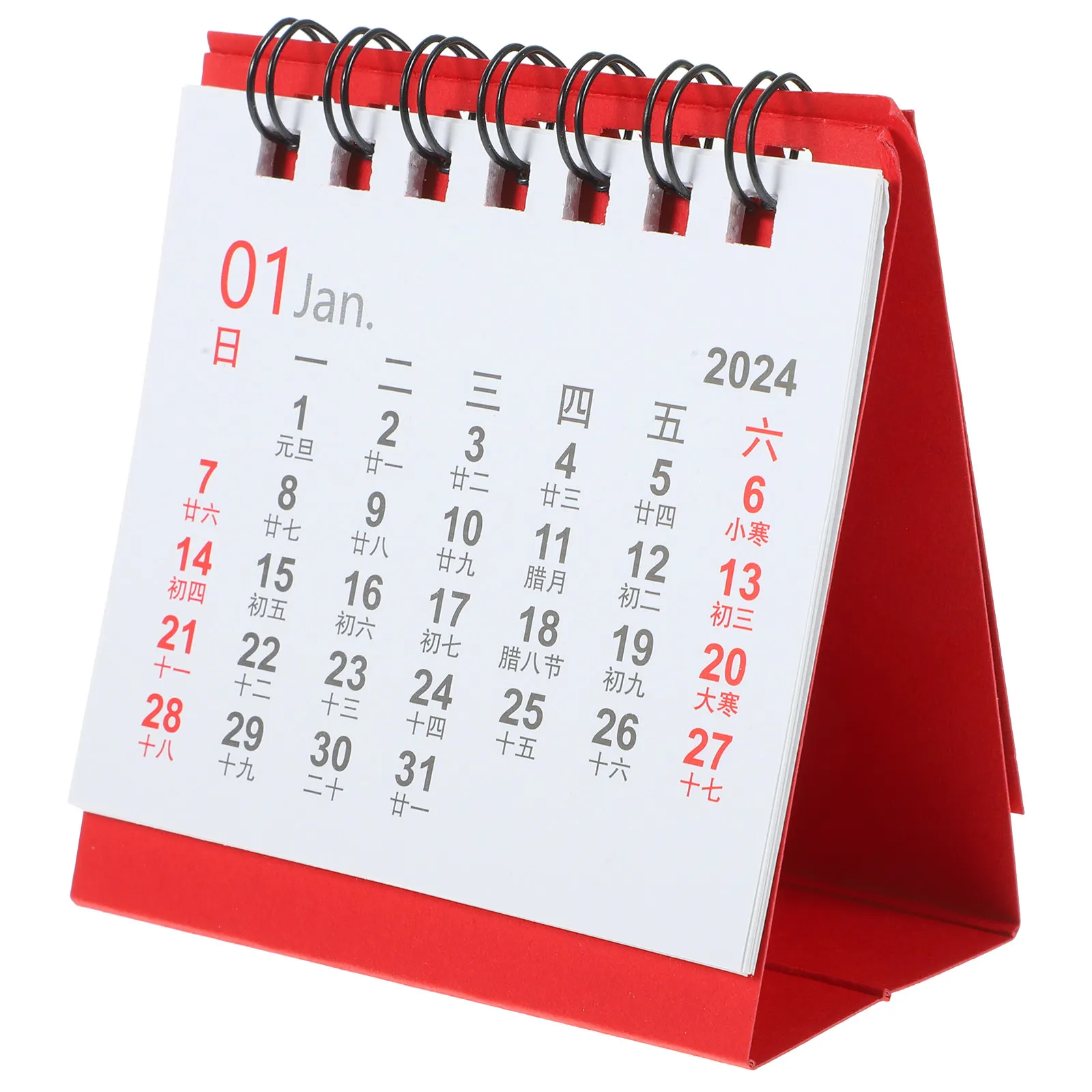 2024 Mini Desk Calendar – Compact Standing Table Calendar for Office, Home & Desktop Decoration
